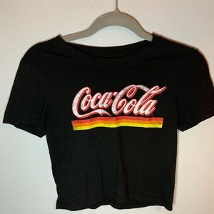 Coca-Cola black crop top.